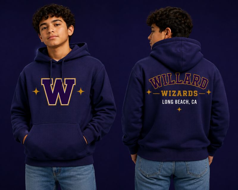 New Willard Wizards tee and hoodie design